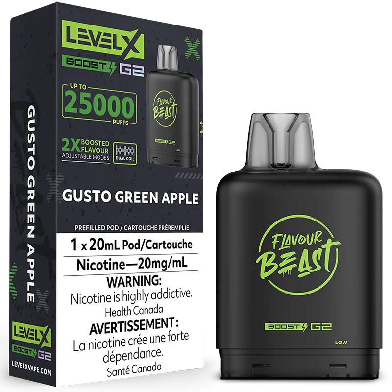 Flavour Beast  Level X Gusto Green Apple 25000