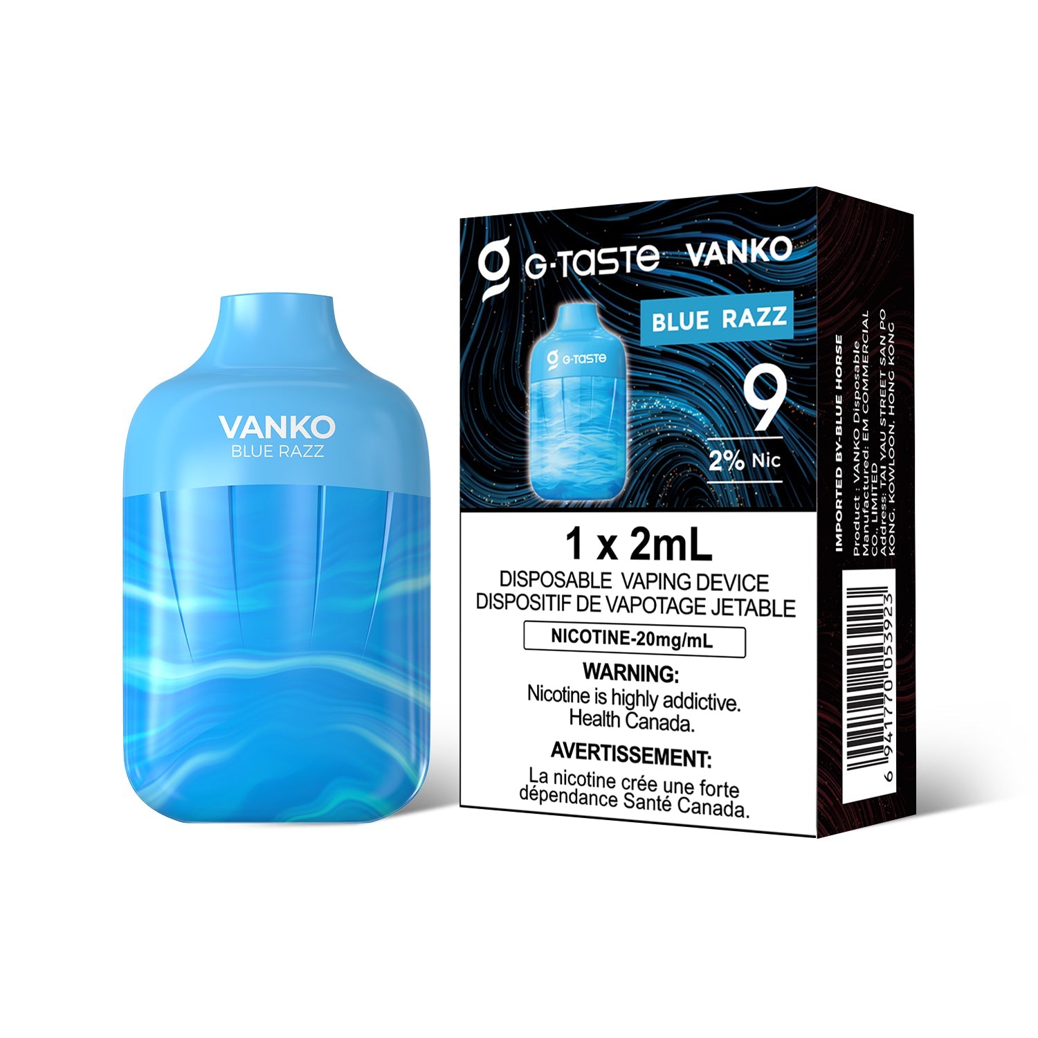 G-Taste Vanko Blue Razz 9k puffs