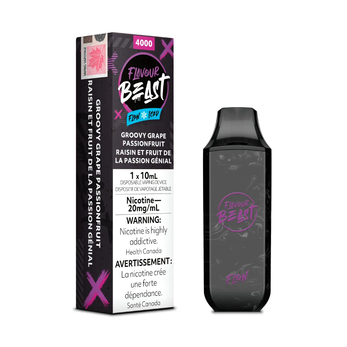 Flavour Beast Groovy Grape Passionfruit Iced 4000