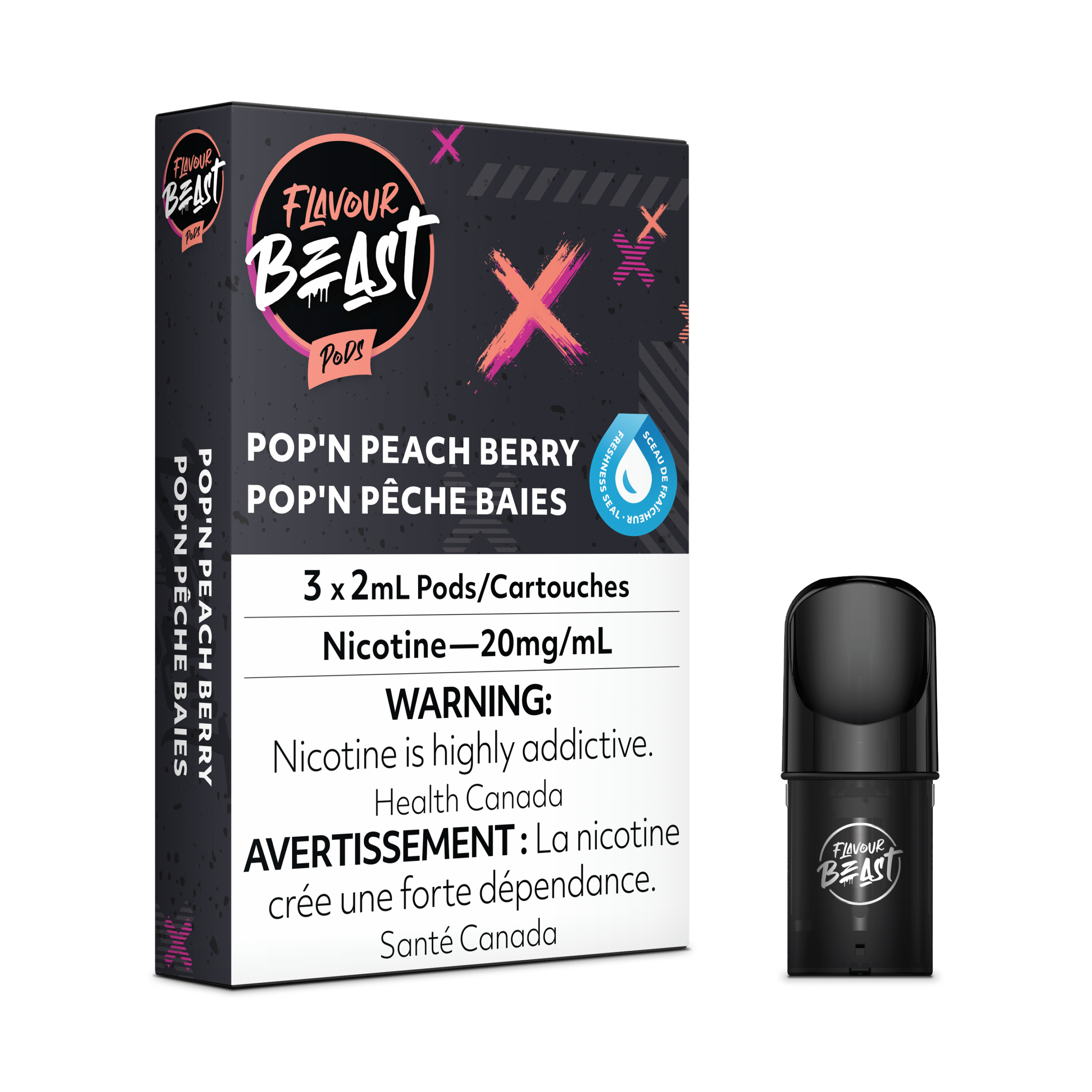Flavour Beast Packin' Peach Berry 3/Pk