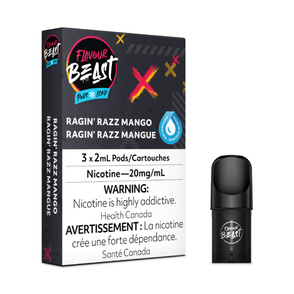 Flavour Beast Ragin' Razz Mango Iced 3/Pk