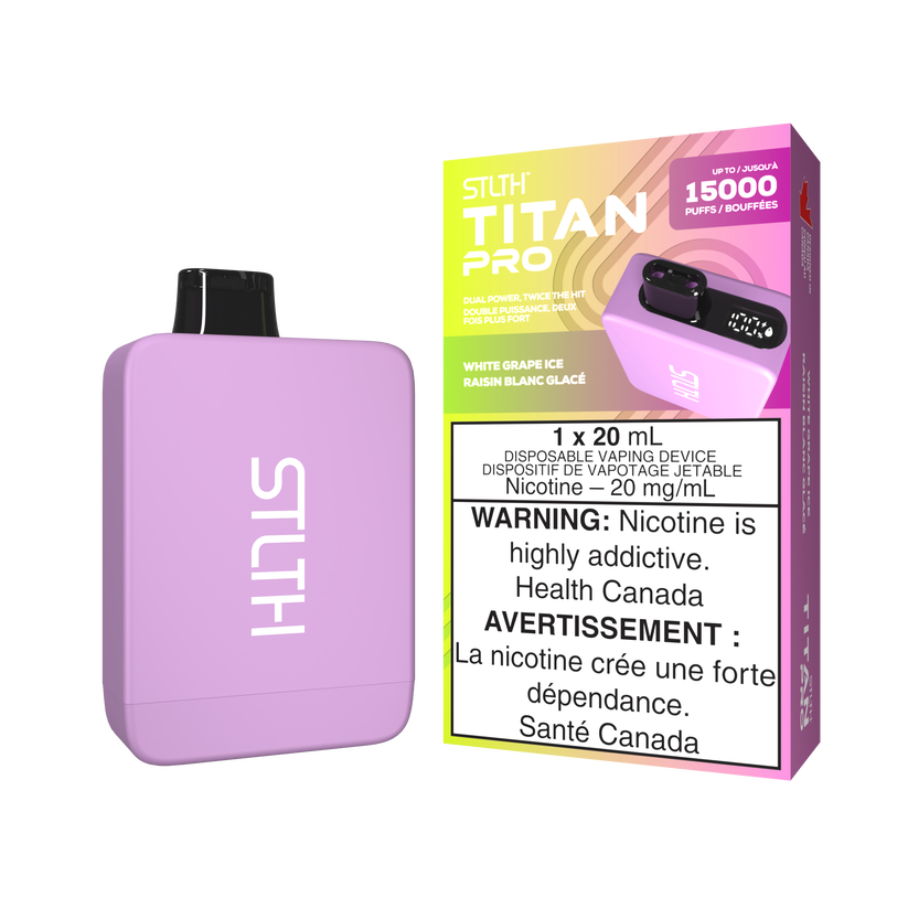 STLTH TITAN PRO - White Grape Ice 15k