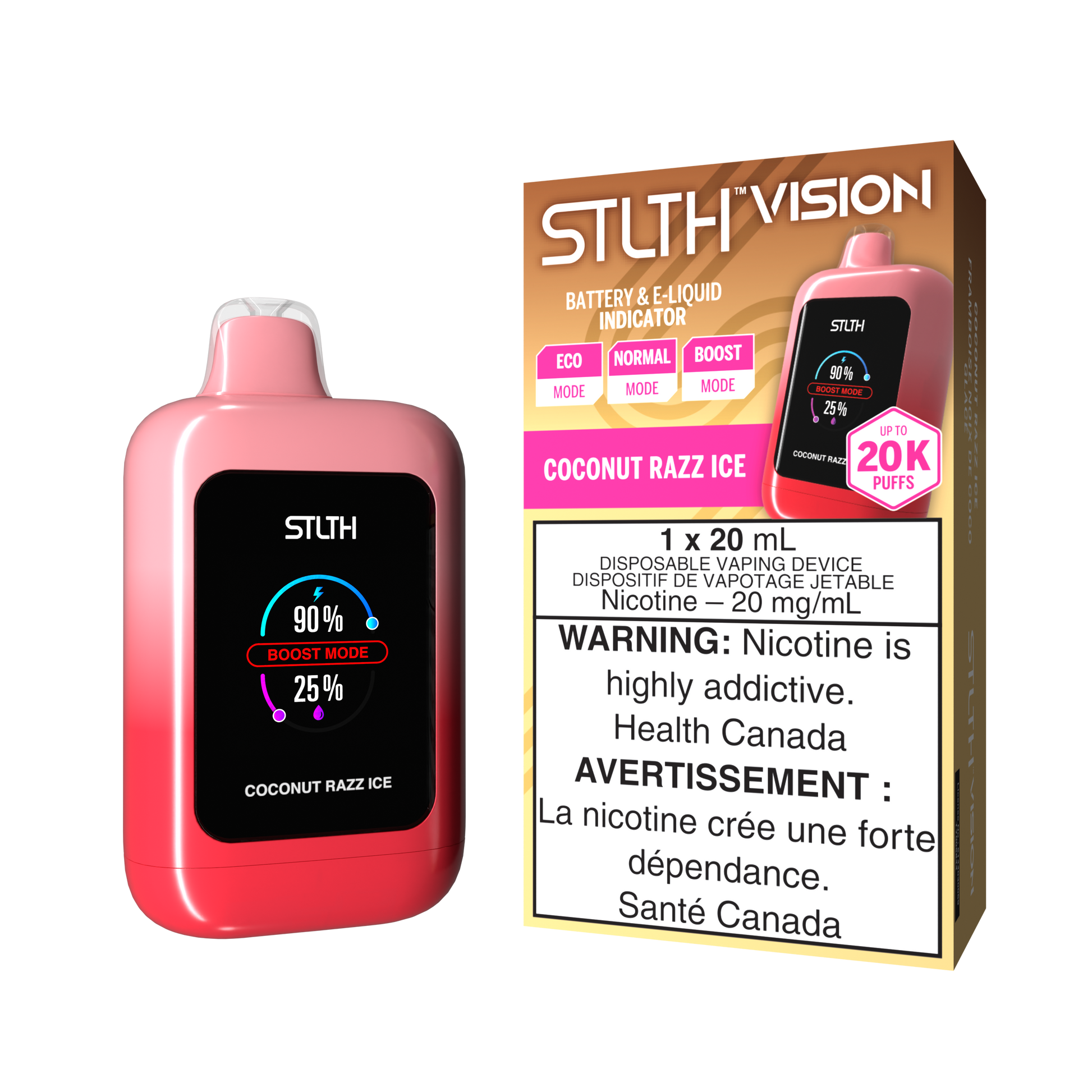 Stlth Vision Coconut Razz Ice 20k