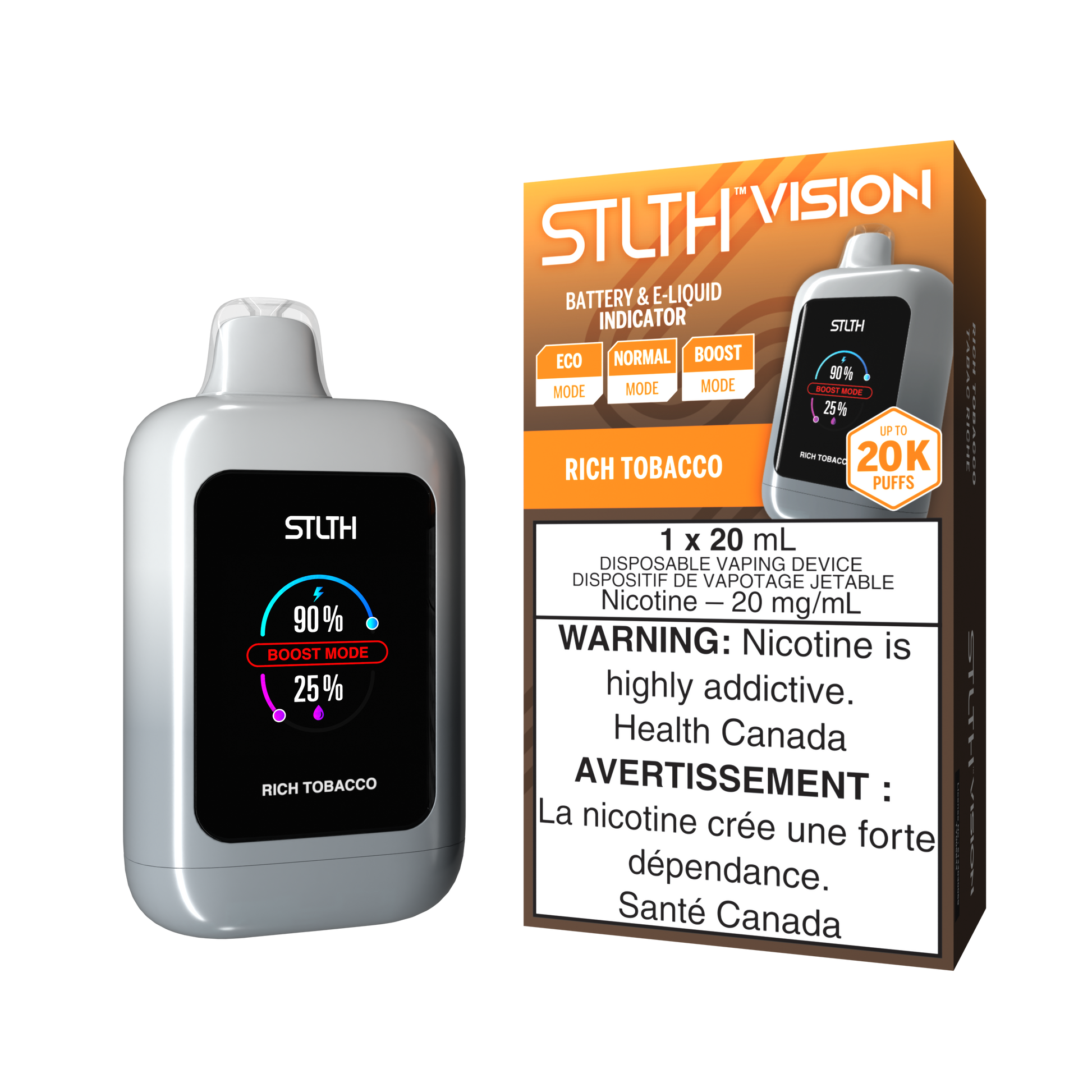 Stlth Vision Rich Tobacco 20k