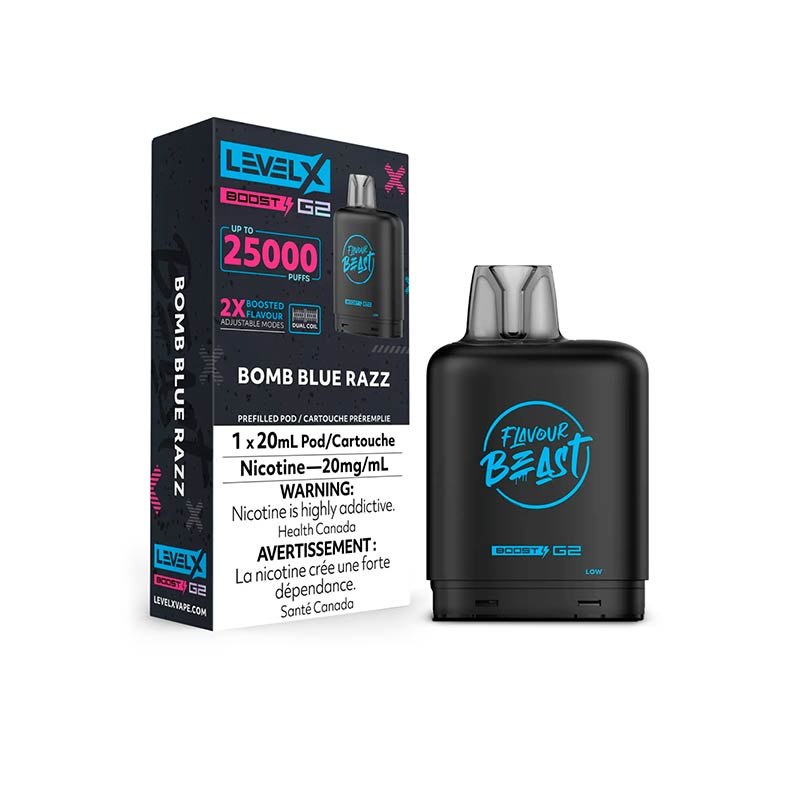 Flavour Beast  Level X Bomb Blue Razz 25000
