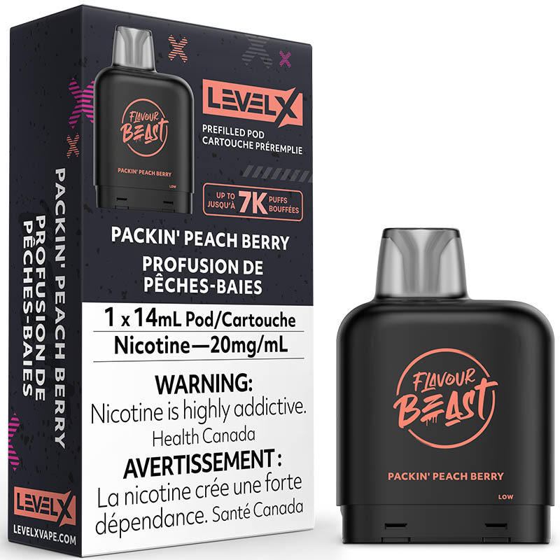 Flavour Beast Level X pods Packin Peach berry 7000