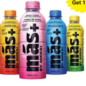 Mas by Messi- 1 Case (12 Bottles - Orange D’OR | Punch De Miami | Copa Petits Fruits | LiGue Citron Lime)