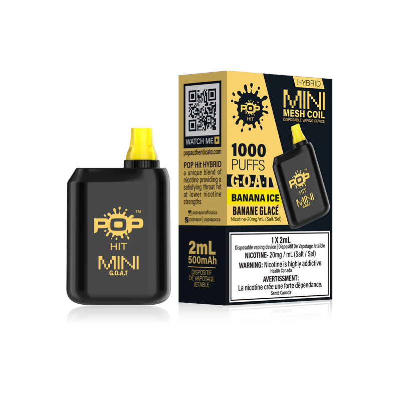 Pop Hit Banana Ice 1000 Puffs